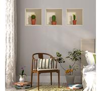 Sticker effet 3D Cactus dans les pots
