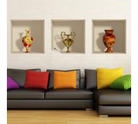 Sticker effet 3D vases anciennes