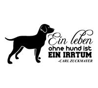 Sticker Ein leben ohne hund ist (Carl Zuckmayer)