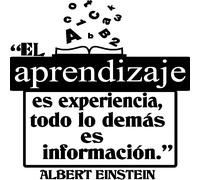 Sticker "El aprendizaje es experiencia..." (Albert Einstein)