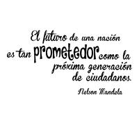 Sticker El futuro de una nacion es tan ...(Nelson Mandela)
