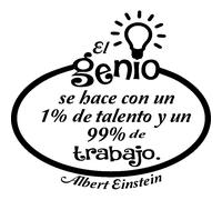 Sticker El genio se hece con un 1% ...(Albert Einstein)