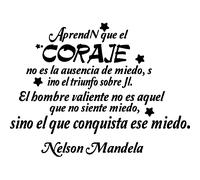 Sticker El hombre valeiente no es aquel ...(Nelson Mandela)