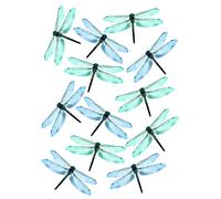 Sticker Electrostatique Libellules Bleues 21x29,7cm - Décoration Fenêtre, Porte, Miroir, Meuble, etc.