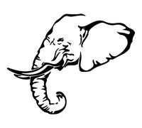 Sticker éléphant profil