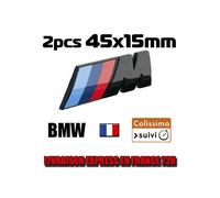 Sticker Emblème Logo - BMW - M-Tech - 3D - 45x15mm - Noir brillant