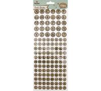 Rayher Stickers alphabet liège lettres autocollantes sct. 126 pcs rond, 59226000