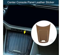 Sticker En Simili Cuir Pour Console Centrale Pour Mercedes-Benz E-Class 2024 - Couverture De Panneau DeCentral De Levier De Vitesses - Garniture IntšŠrieure Marron 1 Set