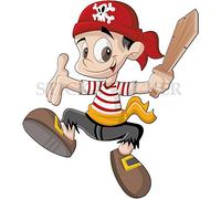 Sticker Enfant Pirate- SAEF1000 (Hauteur 30cm)
