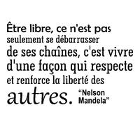 Sticker Etre libre - Nelson Mandela