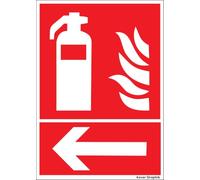 Sticker Extincteur 150 x 200 mm - Signalétique Incendie - Panneau Autocollant d’Identification et d’Emplacement - Plusieurs Modèles