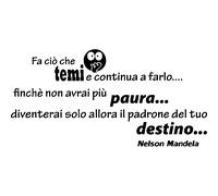 Sticker Fa cio che temie continua - Nelson Mandela