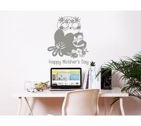 Sticker Famille Hibou - Nombreuses tailles et couleurs disponibles