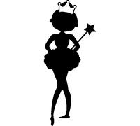 Sticker fée ballerine avec couronne