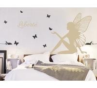 Sticker Fée Papillon Personnalisée 2 - Nombreuses tailles et couleurs disponibles