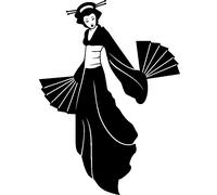 Sticker Femme traditionnelle asiatique
