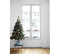 Sticker fenêtre - Village de Noël - 2 planches 24X36 cm - Adhésif repositionnable - Lavable