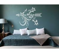 Sticker Flêche Florale Boho - Nombreuses tailles et couleurs disponibles