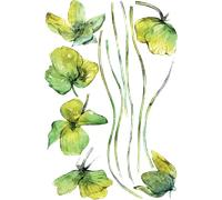 Sticker fleurs aquarelles des prairies