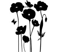 Sticker Fleurs des villes et papillons