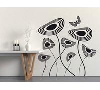 Sticker Fleurs Design 2 - Nombreuses tailles et couleurs disponibles