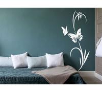 Sticker Floral Papillon 4 - Nombreuses tailles et couleurs disponibles
