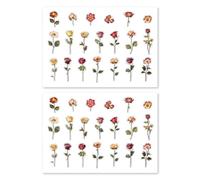 Sticker Flower Flower Adheisve Autocollant Res Résistant À L'eau Pour Scrapbooking Planner Journal Ordinateur Portable Case De Crayon Photo Album Scrapbooking Accessoires