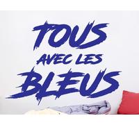 Sticker Foot Tous avec Les Bleus - Nombreuses tailles et couleurs disponibles