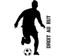 Sticker Footballeur droit au but