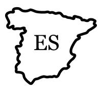 Sticker Forme de ligne de l'Espagne