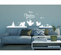 Sticker Frise Anges de Noël - Nombreuses tailles et couleurs disponibles