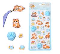 Sticker Gatto,Decalcomanie Gatto Decorative Giocattoli Schiacciabili | Adesivi Zampette Di Scrapbooking E Fai Da Te Per Astuccio, Valigia, Skateboard, Tablet, Telefono, Laptop E Giovani