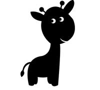 Sticker Géant En Ardoise Giraphe 80 X 58 Cm 1 Pièce