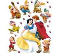 Sticker géant Princesse Blanche Neige et Prince…