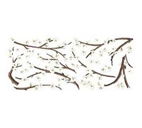 Sticker Géant Repositionnable Branche de Fleurs Blanches Printemps