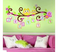 Sticker Géant Repositionnable Branche et Chouettes - Happi Scroll