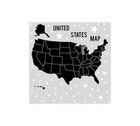 Sticker Géant Repositionnable Carte des Etats-Unis Tableau Noir