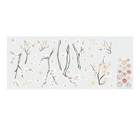 Sticker Géant Repositionnable Cerisier Japonnais - Arbre de Printemps avec Éléments 3D
