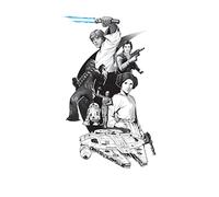 ROOMMATES Sticker Mural Géant Star Wars Classique avec lettres de l'alphabet pour personnaliser Multicolors