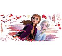 Sticker Géant Repositionnable Disney la Reine des Neiges 2 Elsa et Anna, Violet, Orange, Rouge, 3.96 cm. 6.43 cm x 44.7 cm. 87.99 cm