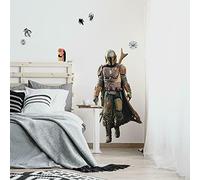 RoomMates – Sticker géant repositionnable The Mandalorian – Marron/Rouge/Vert – 14 pièces – RMK4457GM