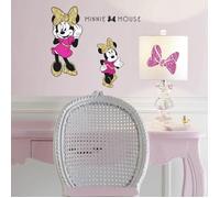 Sticker géant - ROOM MATES - Minnie Mouse - Rose et Jaune - Repositionnable - Décoration murale