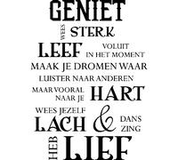 Sticker Geniet wees sterk leef voluit in het moment