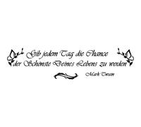 Sticker Gib jedem tag die chance - Mark Twain
