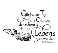 Sticker Gib jedem tag die... - Mark Twain