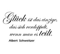 Sticker Glück Teilt - Albert Schweitzer