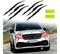 Sticker Griffe de Monstre, Autocollant de Voiture d'autocollants de Phare à Sourcils Stickers, Auto Body Side Decal, Jupe De Toit De Capot Decal, Vinyle Modifié Decal Décoration pour Sport SUV Motos