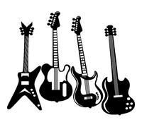 Sticker guitares éléctrique rock n roll