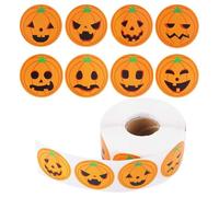 Sticker Halloween - Jouets Artisanaux Artistiques Bricolage, 500 Pièces Autocollants Pour Face De 500 Pièces | Autocollants Pour Rouleaux Fériés Amusants, Boîtes Cadeaux