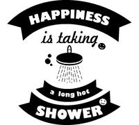 Sticker Happiness is taking a long hot shower